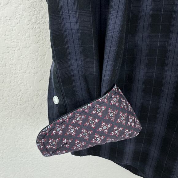 Ariat Mens Clayborne Button Front Shirt Size M Classic Fit Wrinkle Resist Plaid - Picture 5 of 12